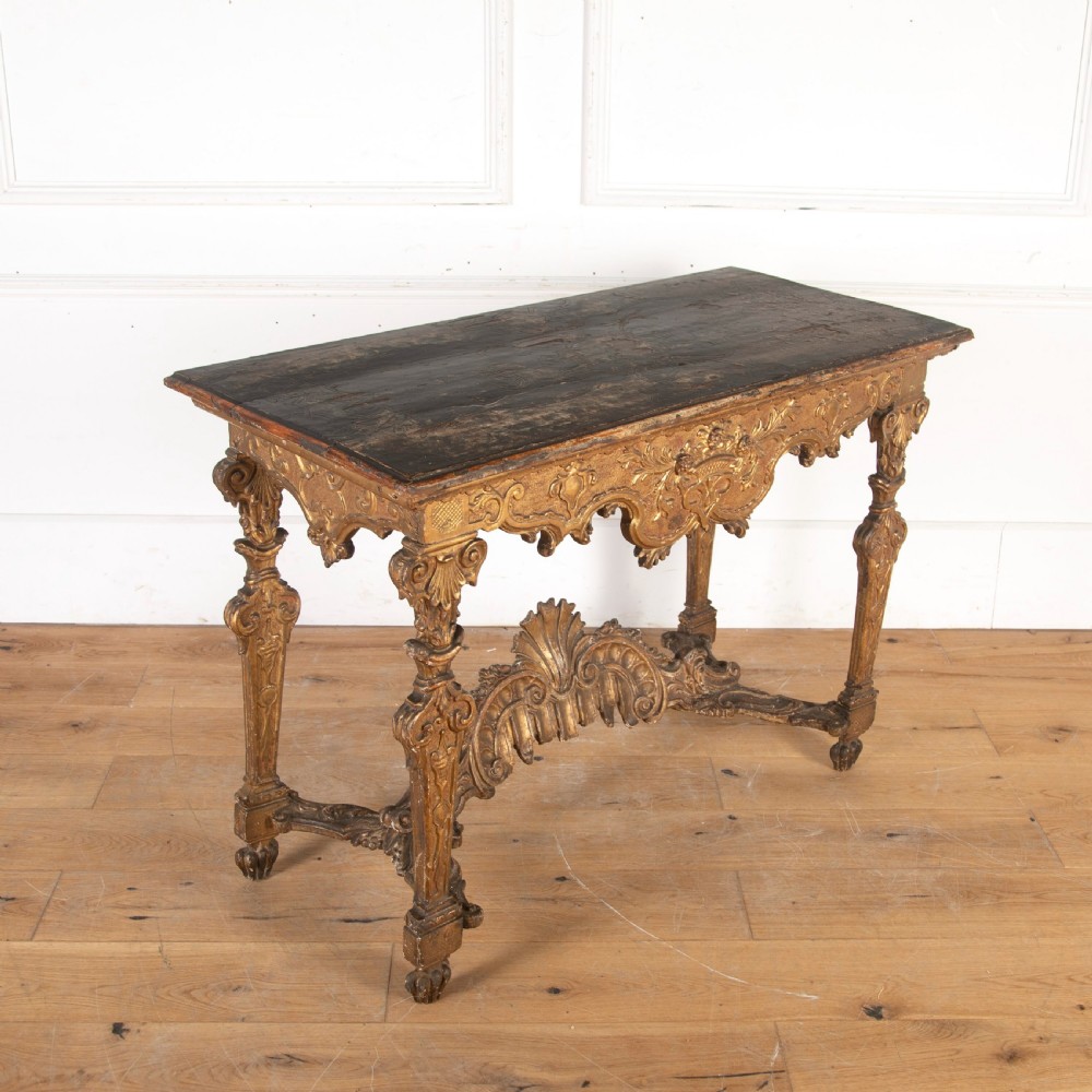 18th Century Italian Giltwood Console Table View III