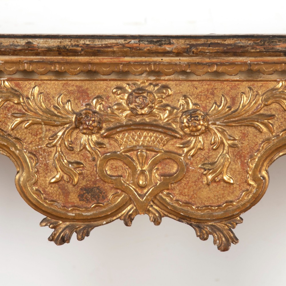 18th Century Italian Giltwood Console Table View VI
