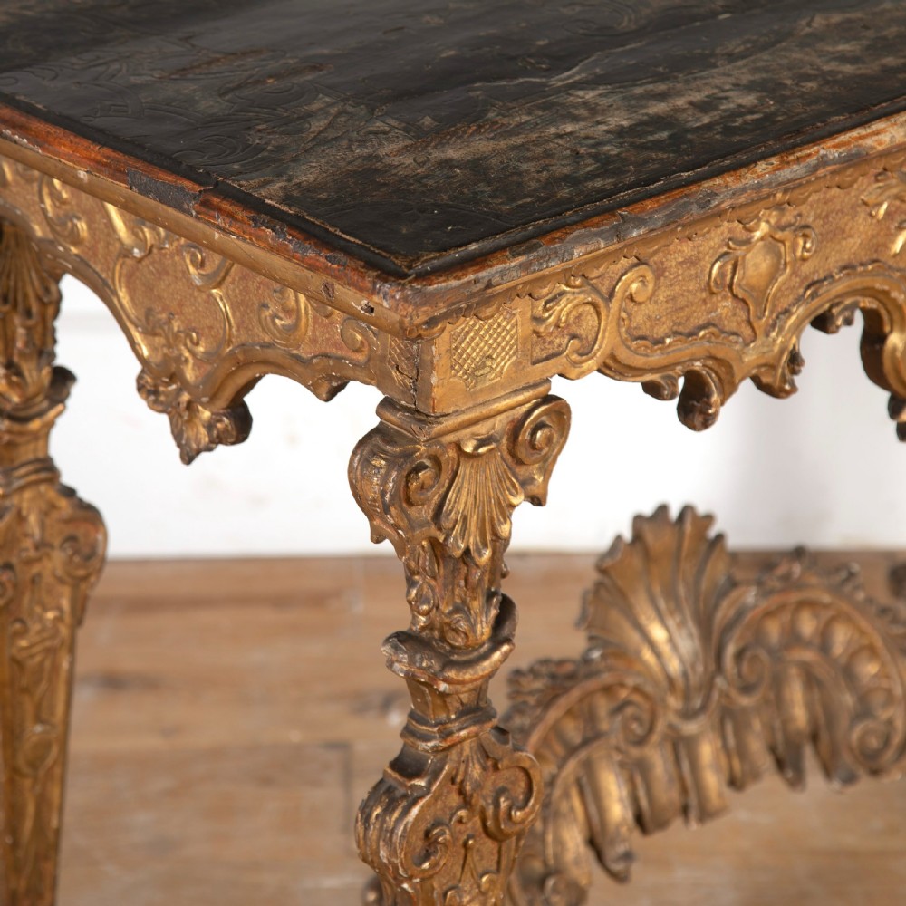 18th Century Italian Giltwood Console Table View VIII
