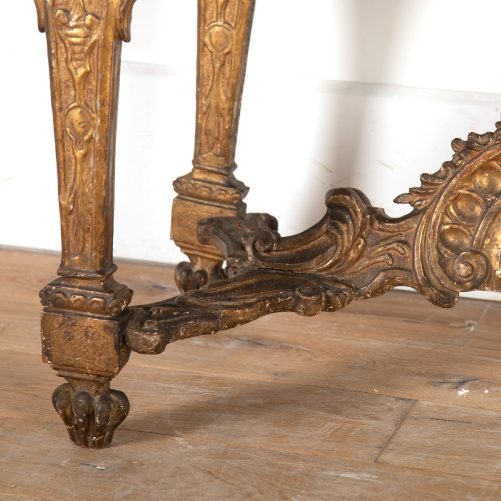 18th Century Italian Giltwood Console Table View IX