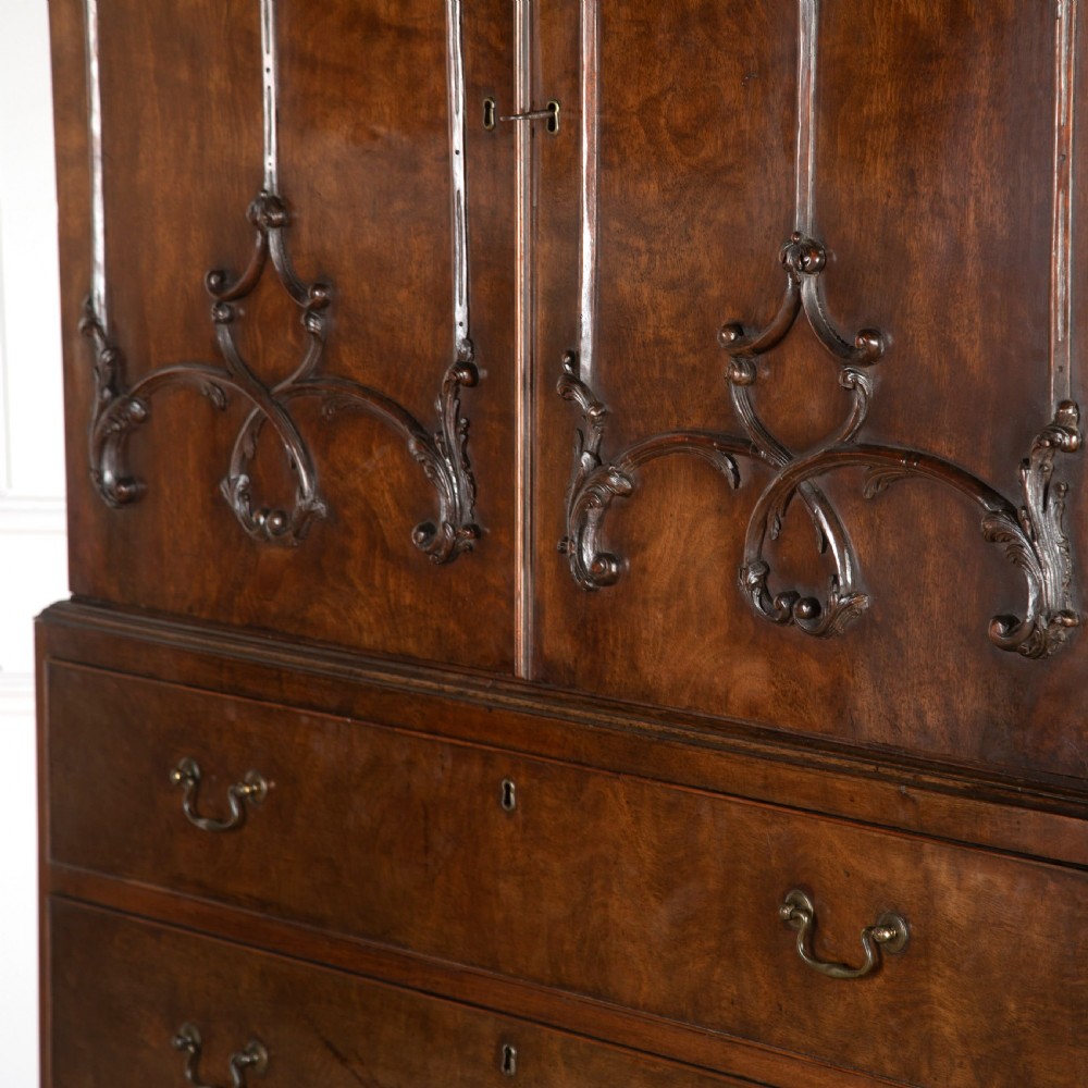 18th Century Mahogany Linen Press View III