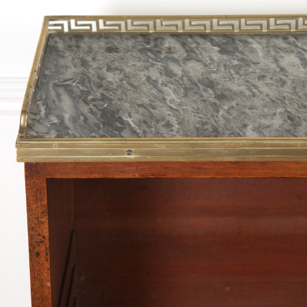 Regency Mahogany Marble Top Open Bookcase View IV