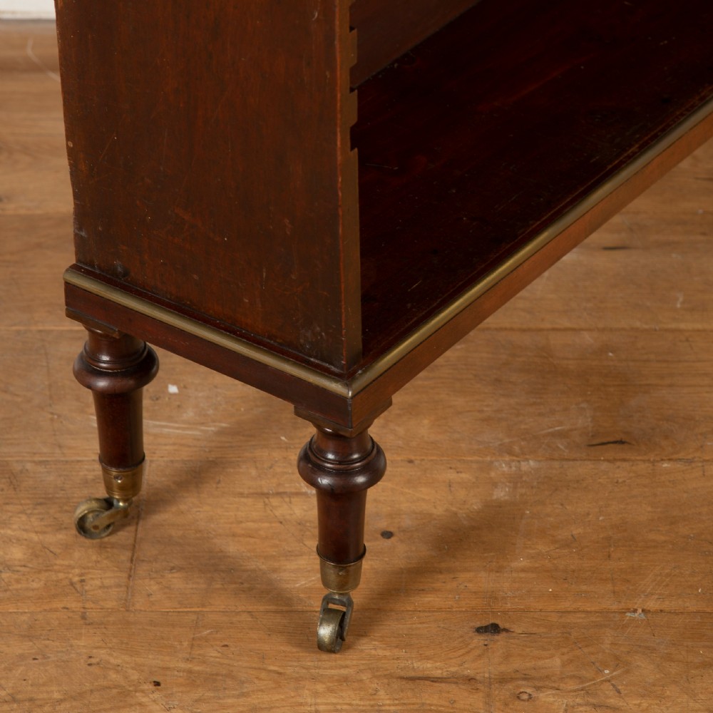 Regency Mahogany Marble Top Open Bookcase View VII