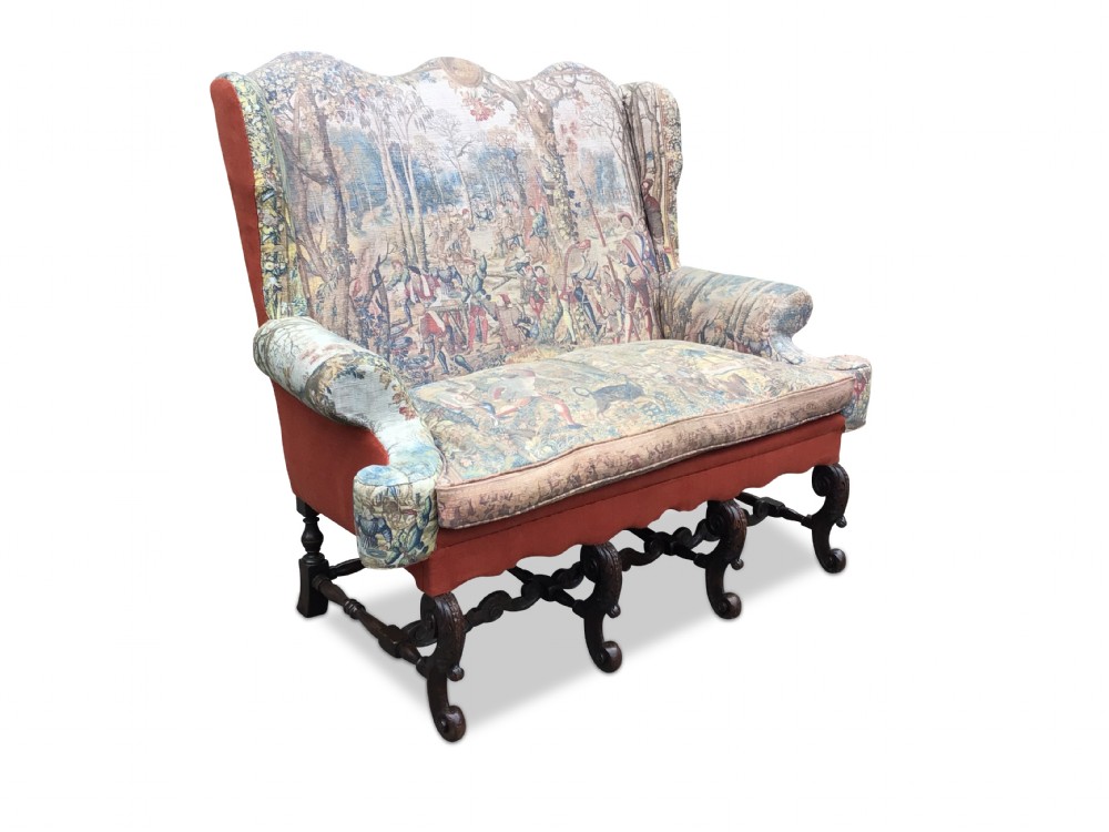 19th Century Carolean Style Settee