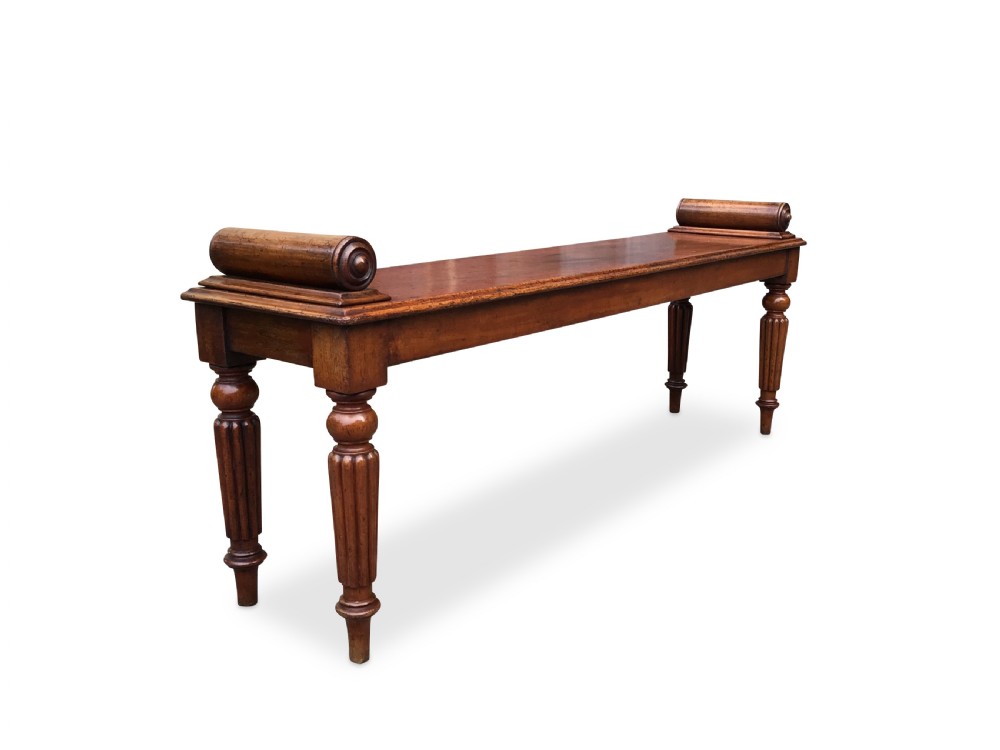 Regency Mahogany Hall Bench View II