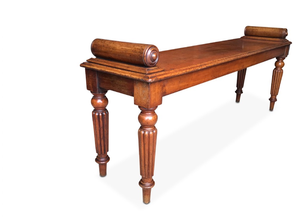 Regency Mahogany Hall Bench View III