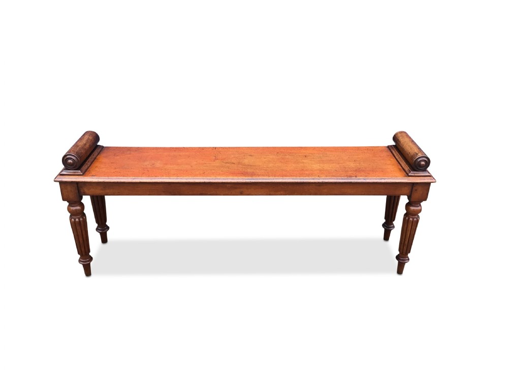 Regency Mahogany Hall Bench View VII