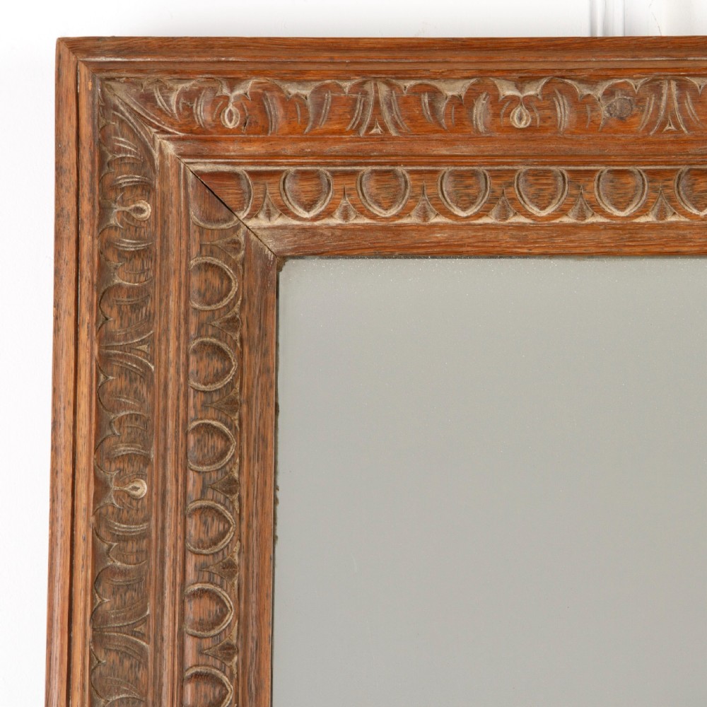 19th Century Large Oak Mirror View III