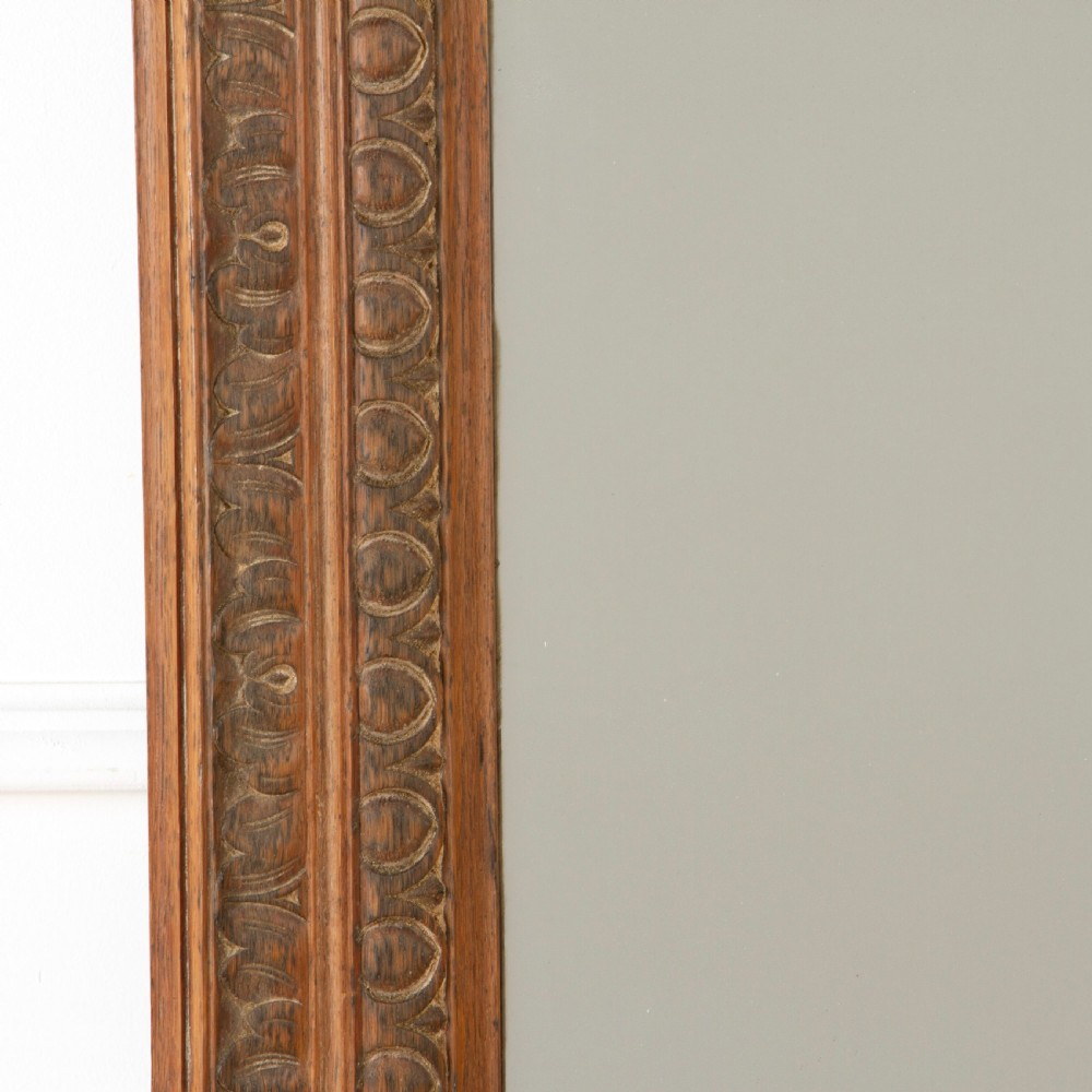 19th Century Large Oak Mirror View IV