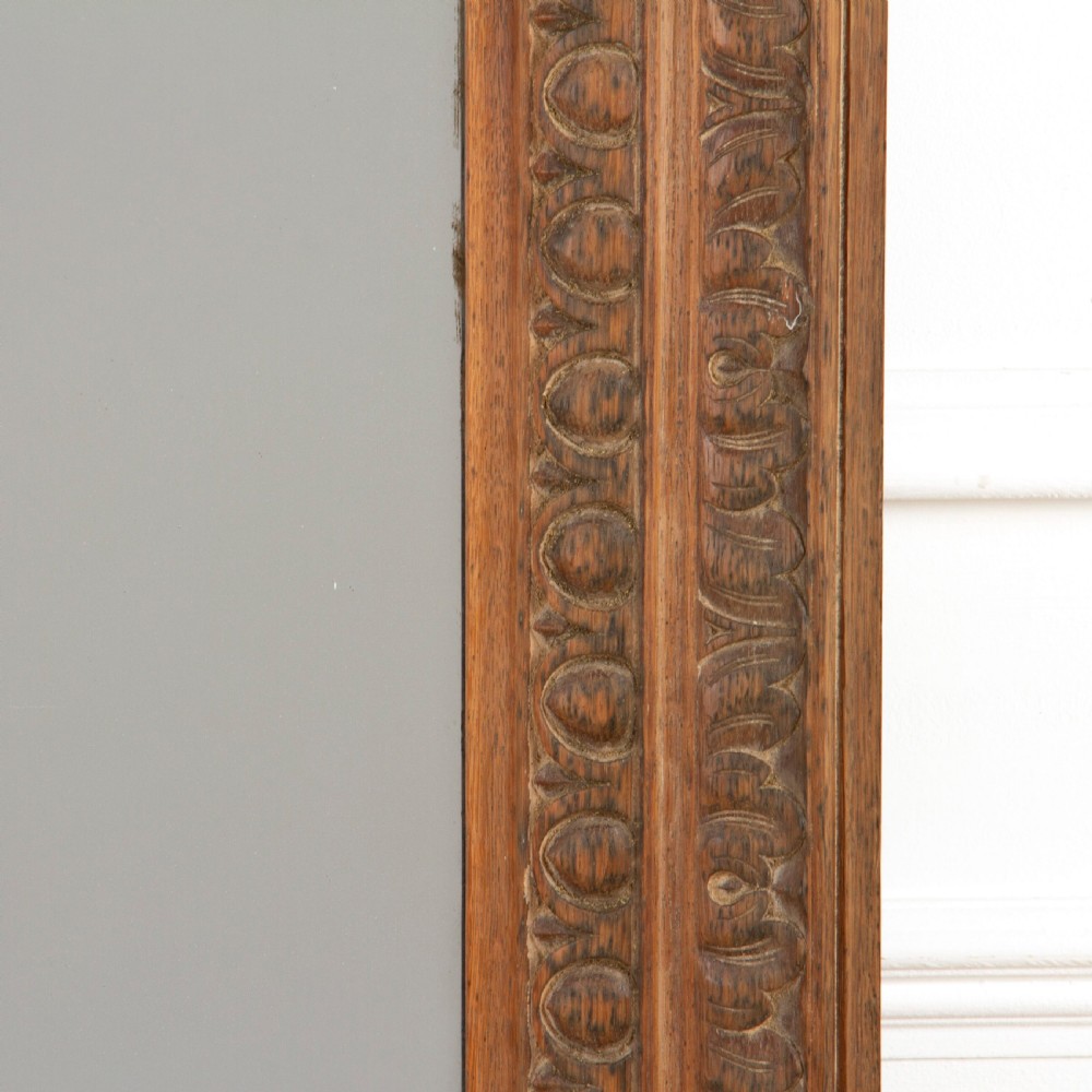 19th Century Large Oak Mirror View V