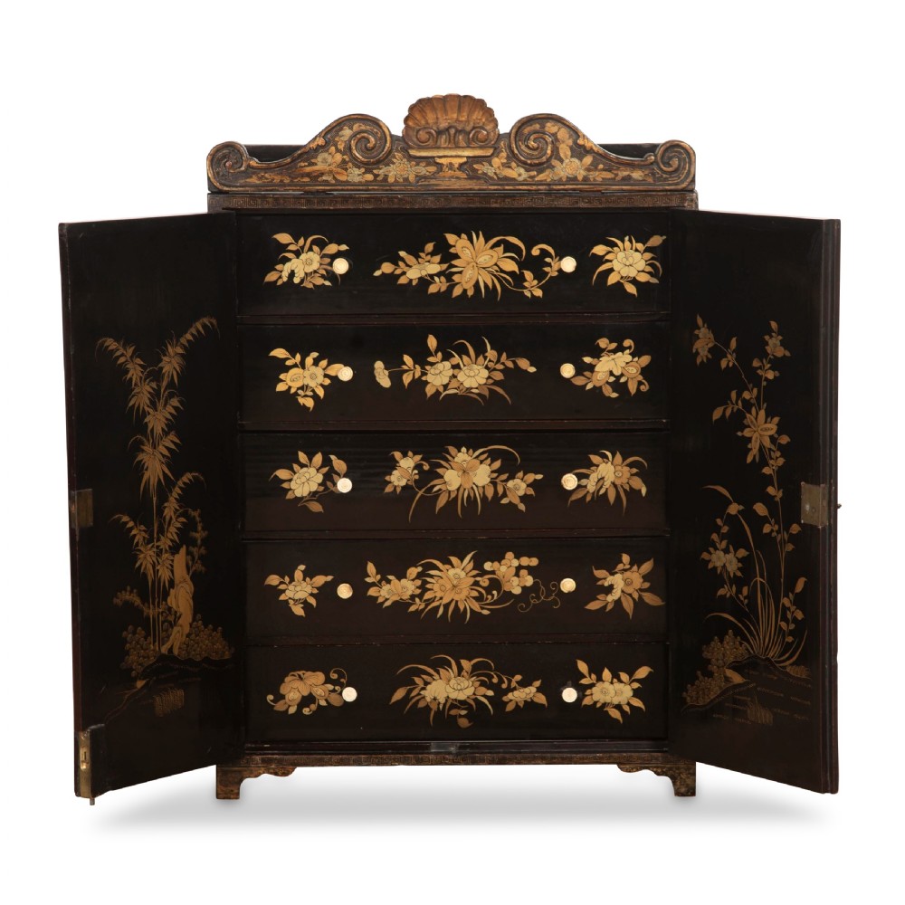 C19th Chinoiserie Table Cabinet View IX
