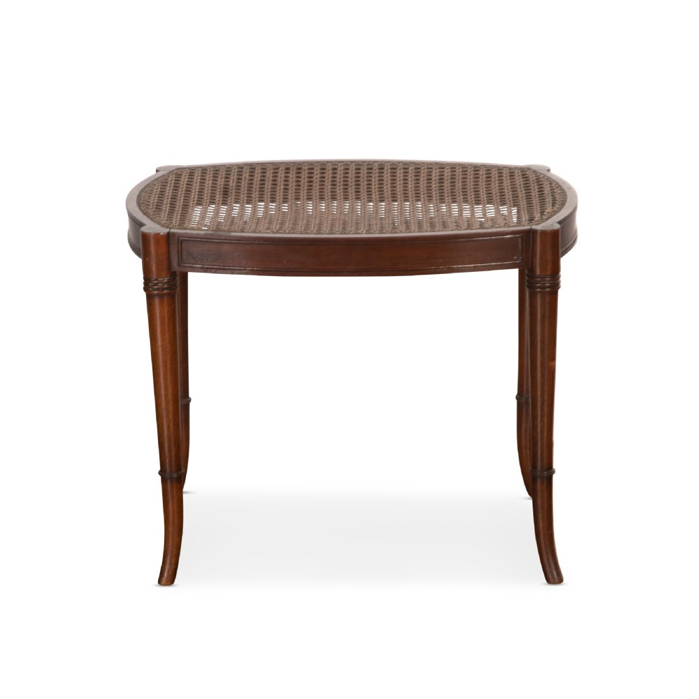 Early C20th Mahogany Caned Stool