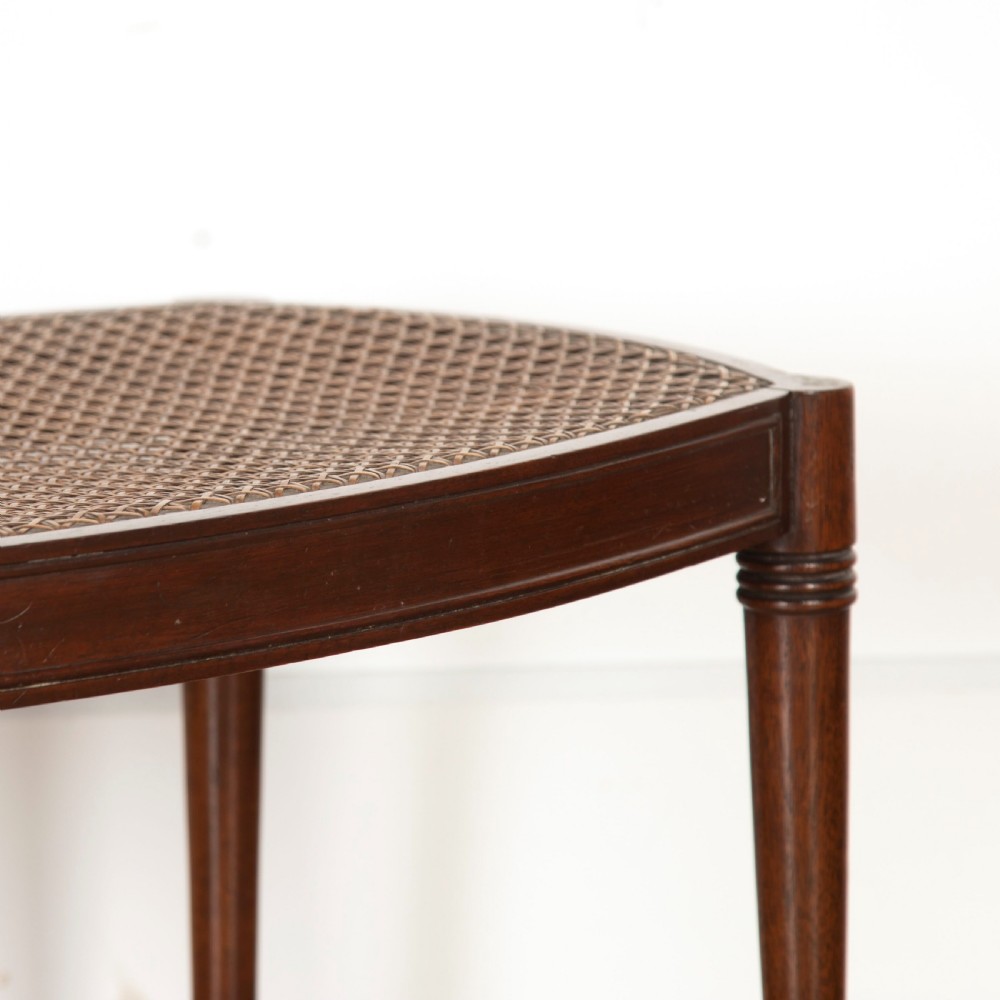 Early C20th Mahogany Caned Stool View VII