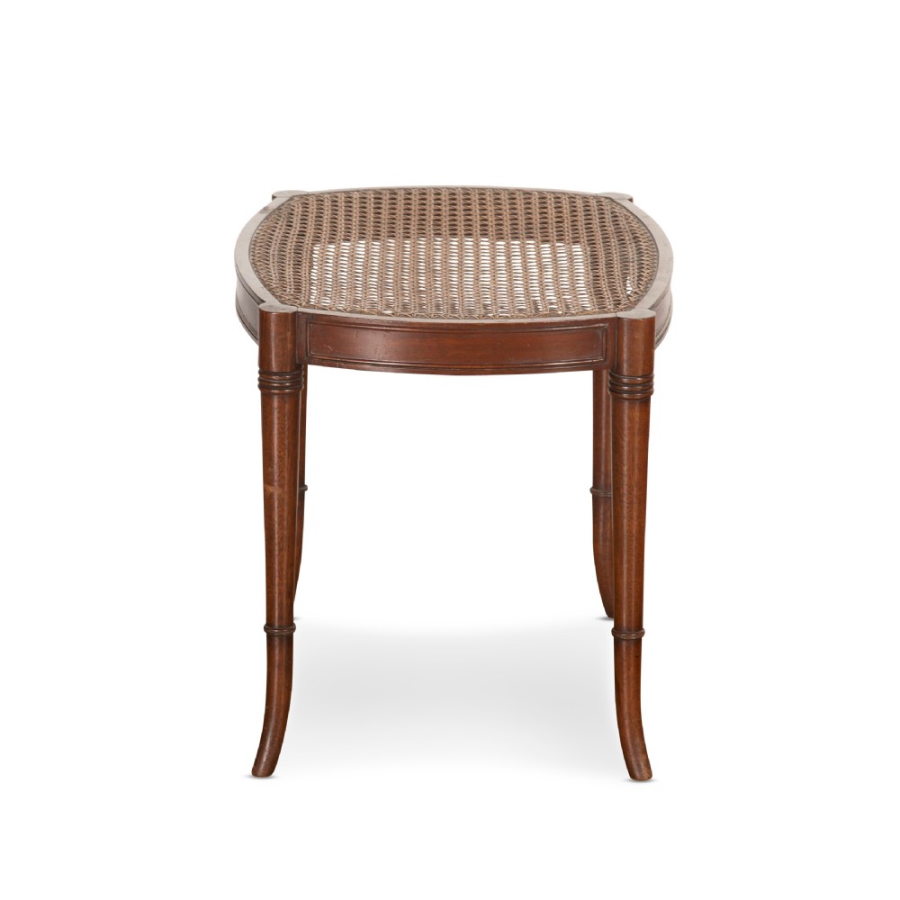 Early C20th Mahogany Caned Stool View IX
