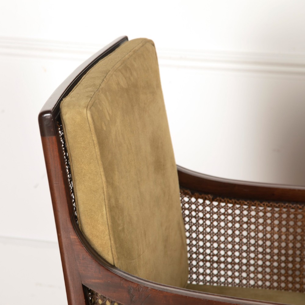 Late C19th Pair of Mahogany Bergere Chairs View V