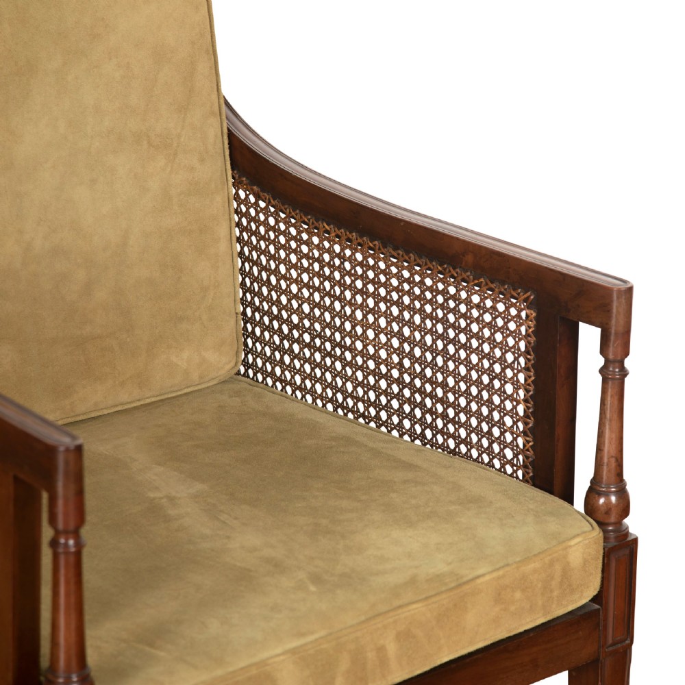 Late C19th Pair of Mahogany Bergere Chairs View VIII