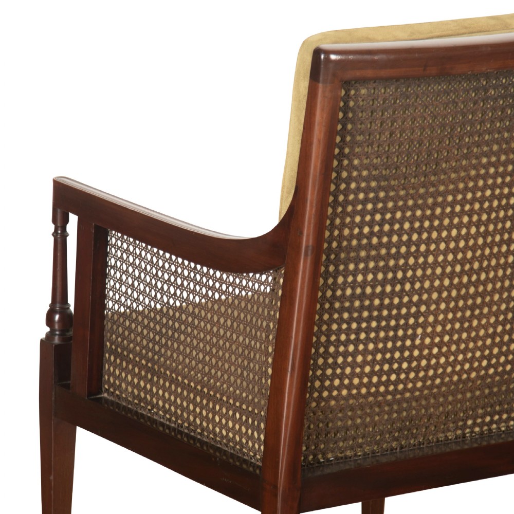 Late C19th Pair of Mahogany Bergere Chairs View IX