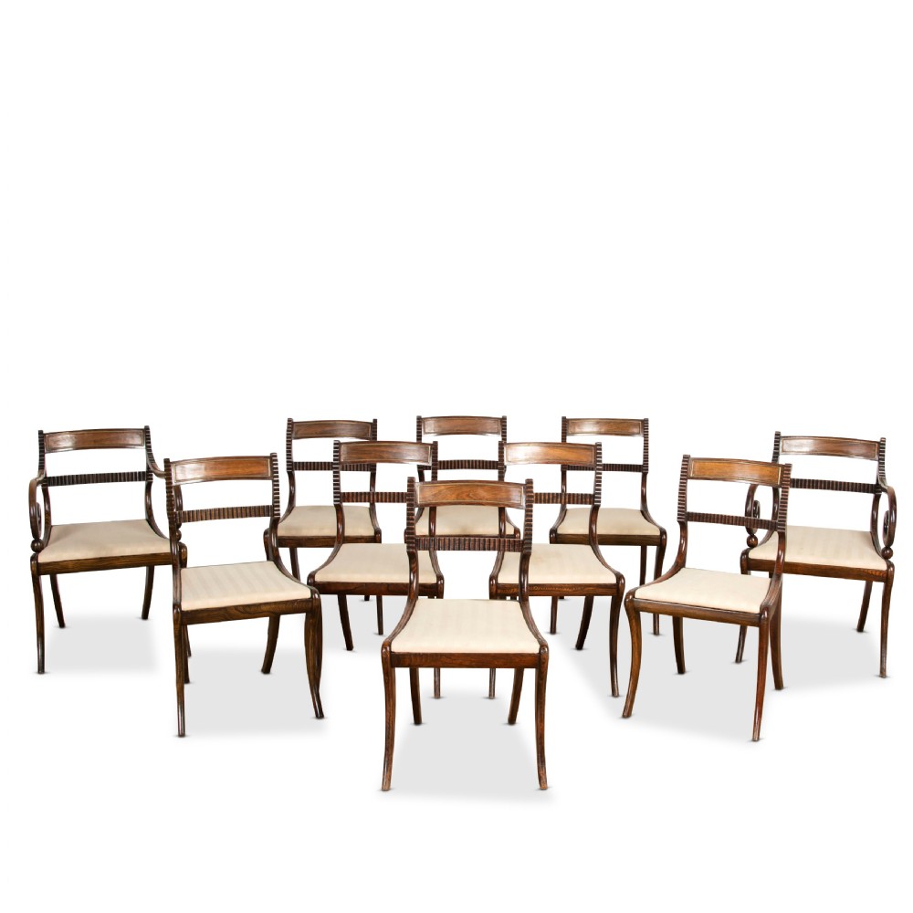 Regency set of 10 Dining Chairs