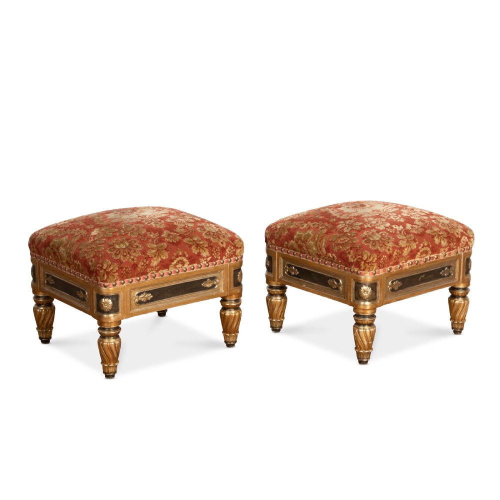 Large C19th Pair of Stools View IV