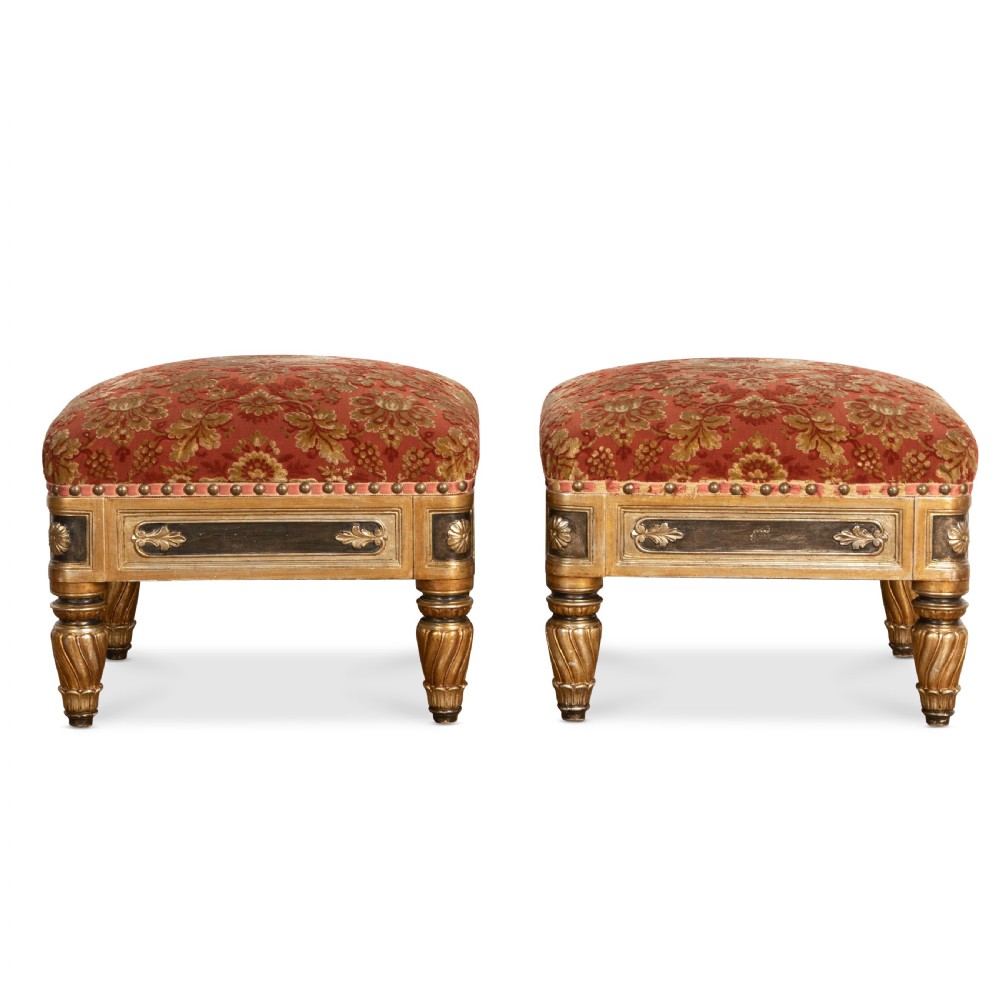 Large C19th Pair of Stools View VI