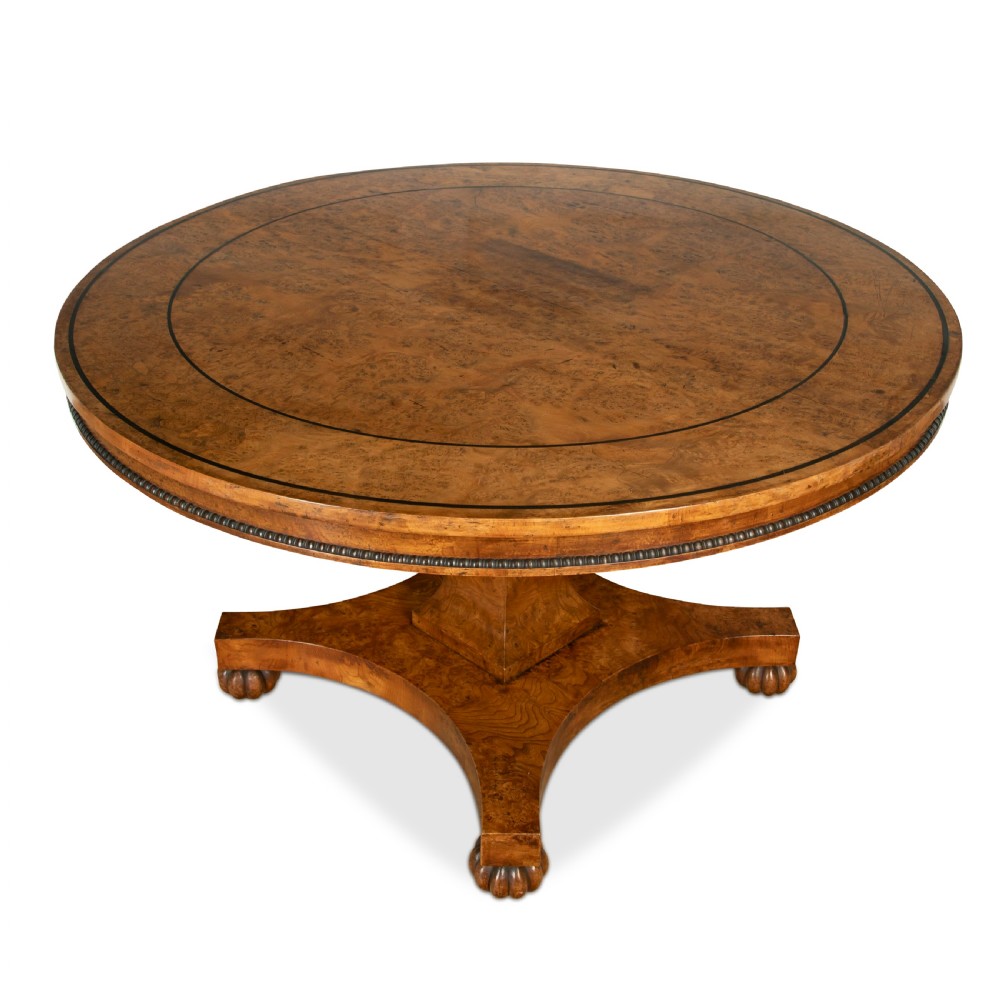 Regency Burr Elm Centre Table