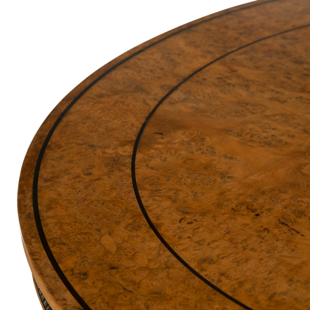 Regency Burr Elm Centre Table View III