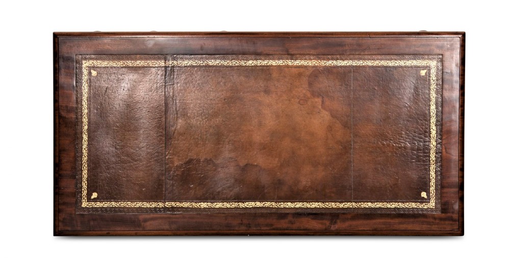 C19th Mahogany Pedestal Desk View IV