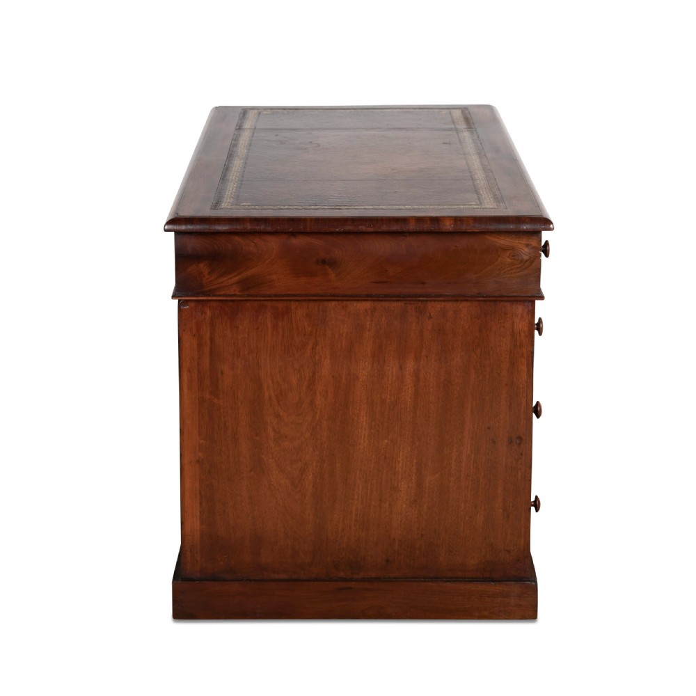 C19th Mahogany Pedestal Desk View V