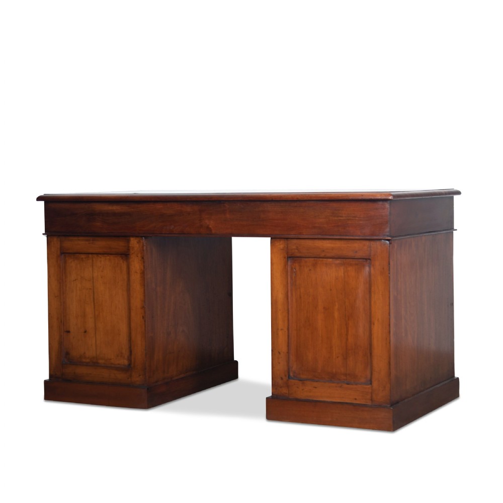 C19th Mahogany Pedestal Desk View VI