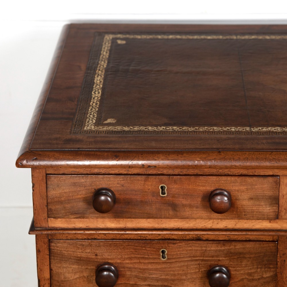 C19th Mahogany Pedestal Desk View VII