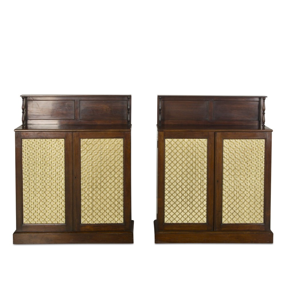 Pair of Regency Mahogany side Cabinets