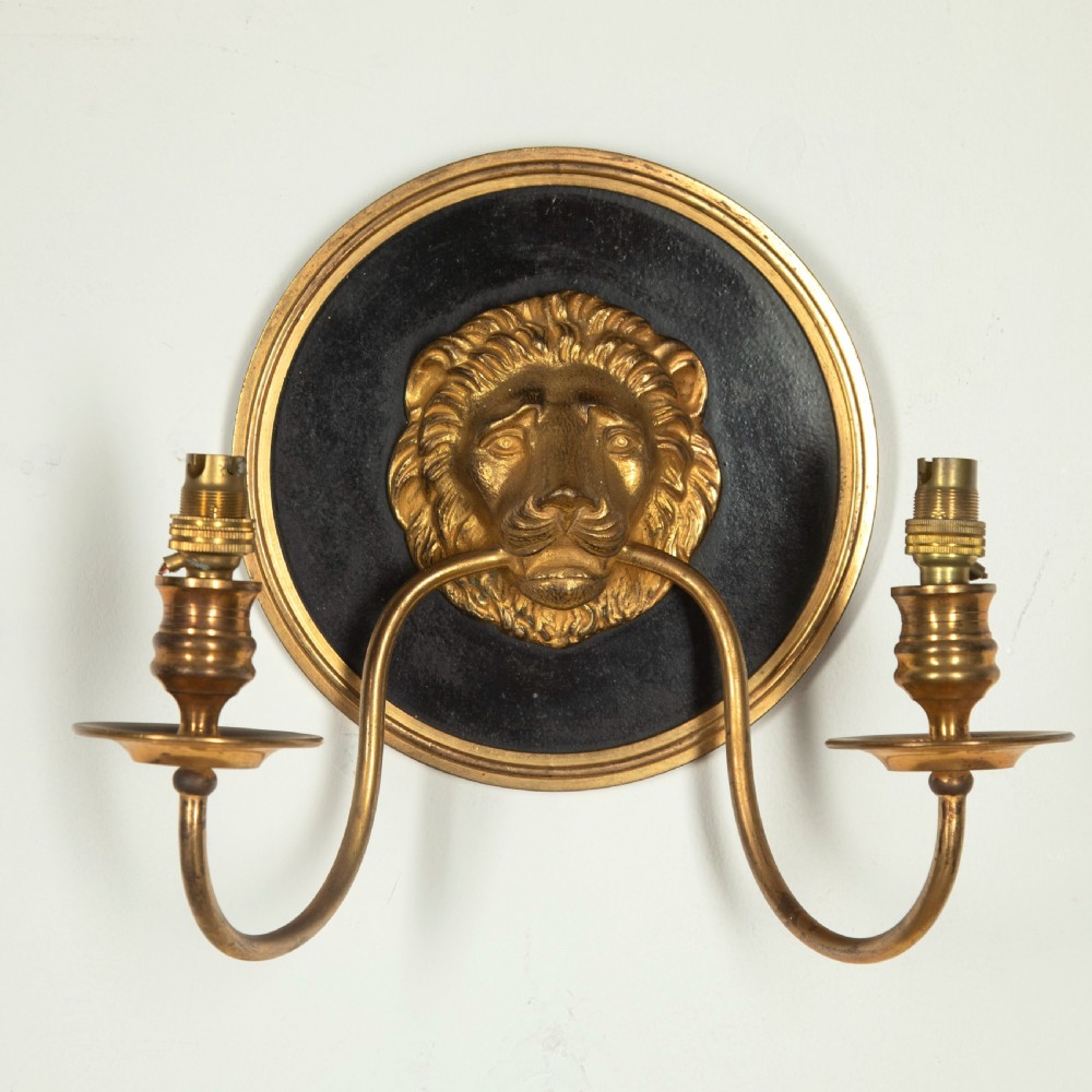19th Century pair Bronze Wall Lights View III