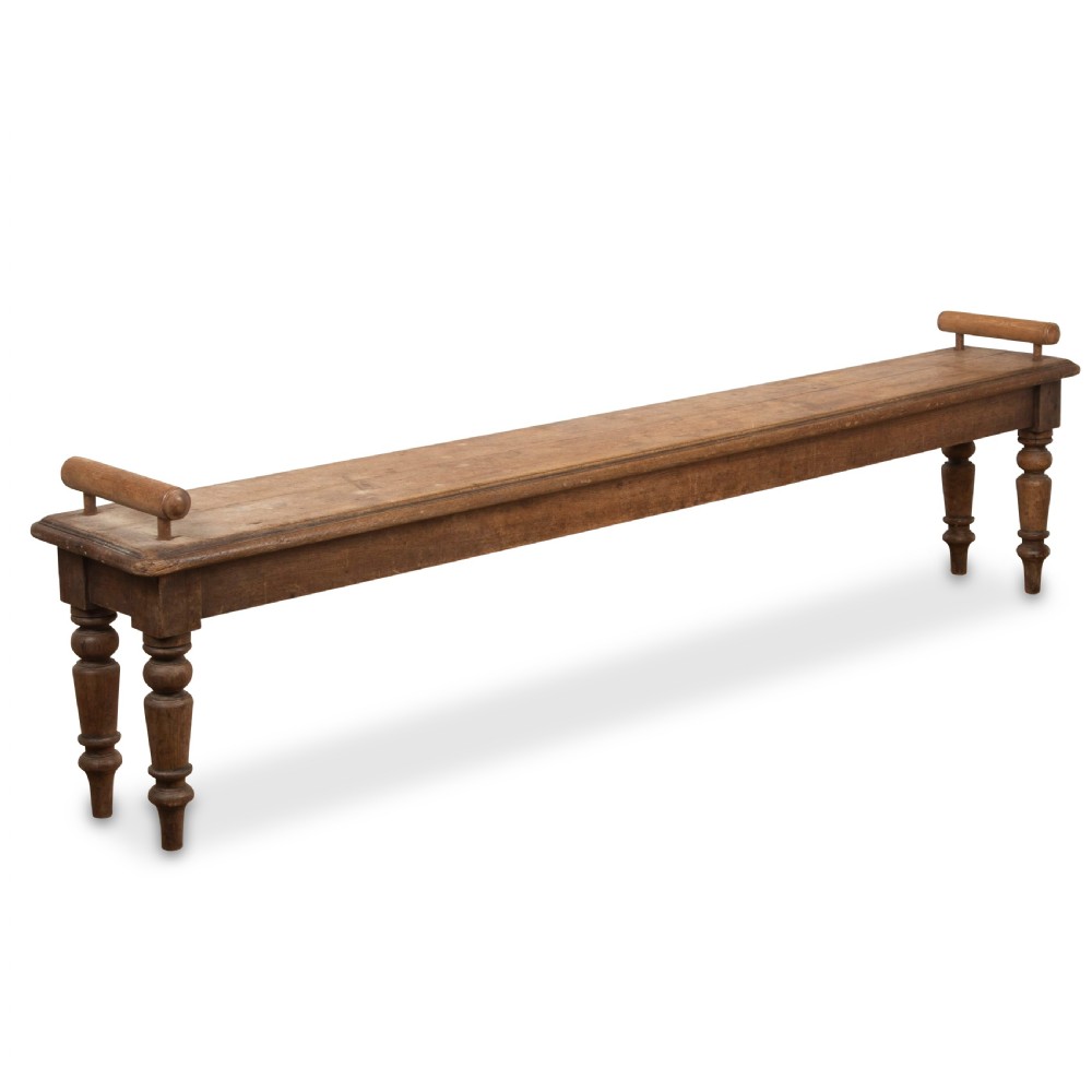 Large 19th Century Oak Hall Bench