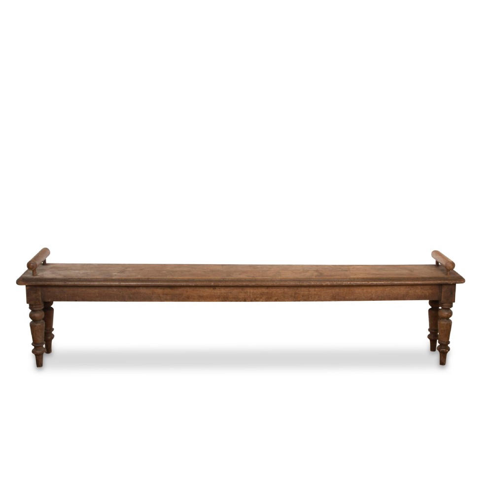 Large 19th Century Oak Hall Bench View II