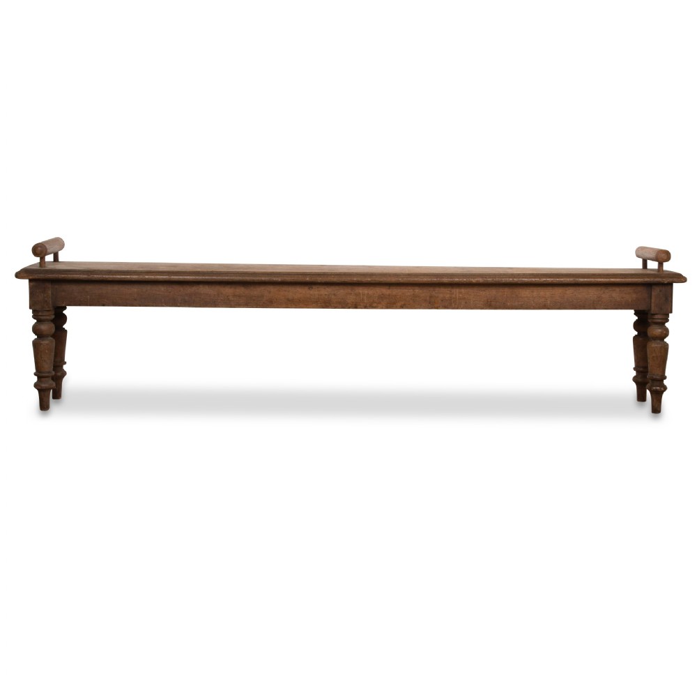 Large 19th Century Oak Hall Bench View III