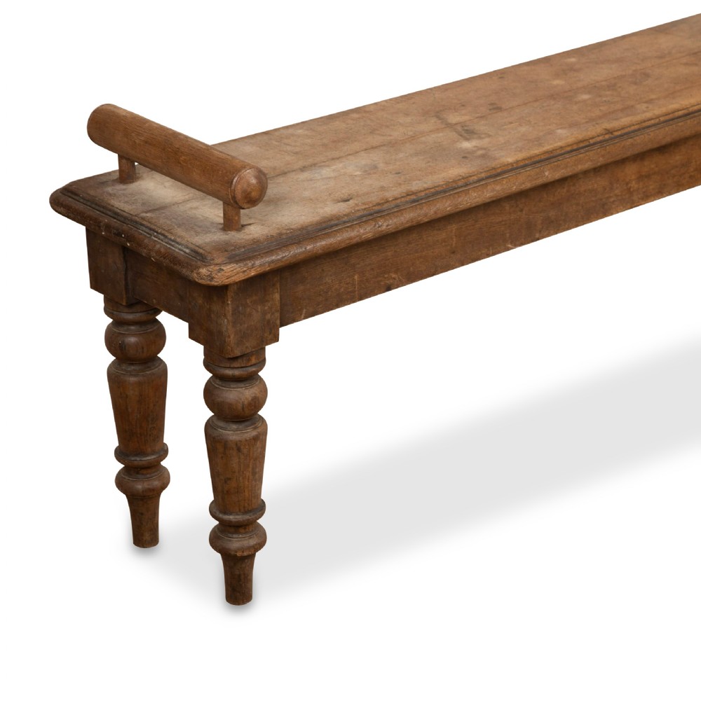 Large 19th Century Oak Hall Bench View V