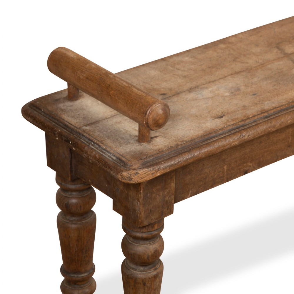 Large 19th Century Oak Hall Bench View VII