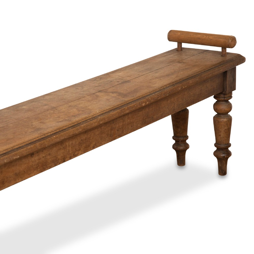 Large 19th Century Oak Hall Bench View IX