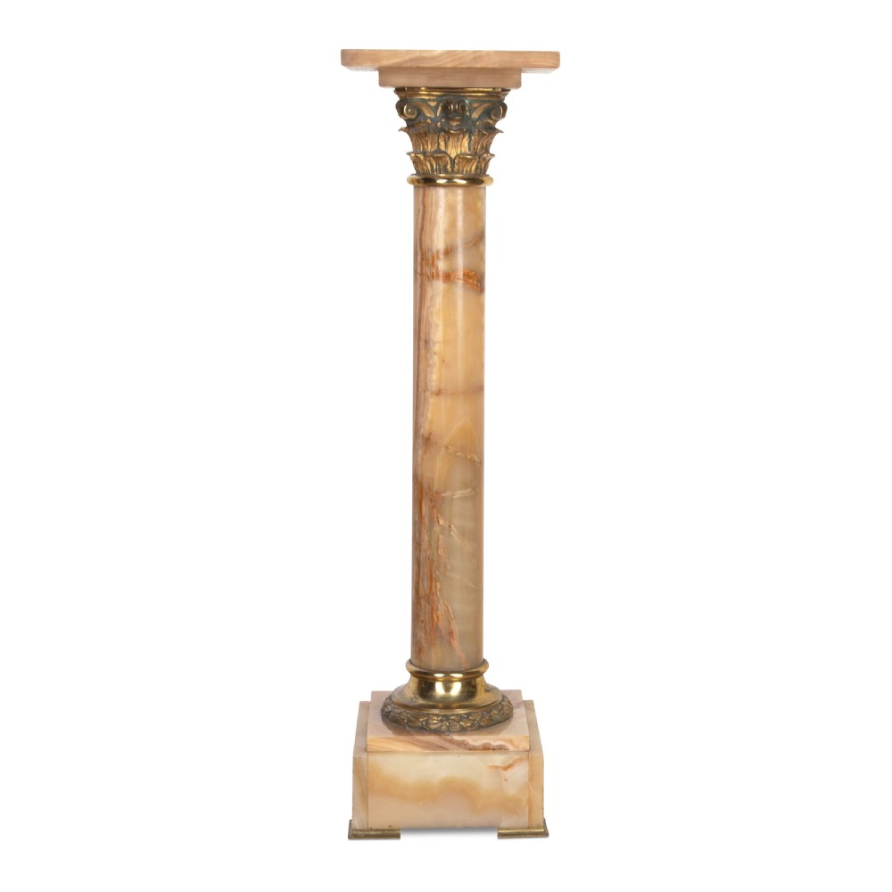 19th Century Alabaster and Ormolu Pedestal View II