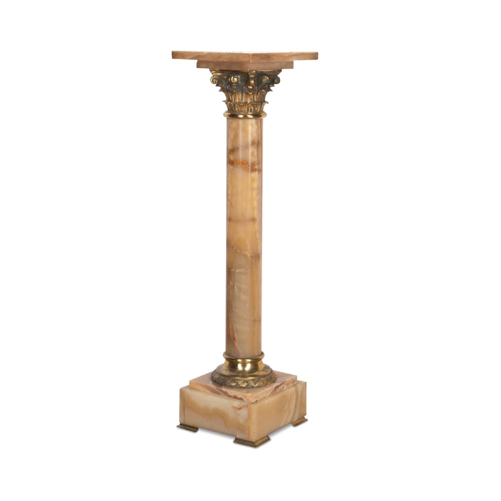 19th Century Alabaster and Ormolu Pedestal View III