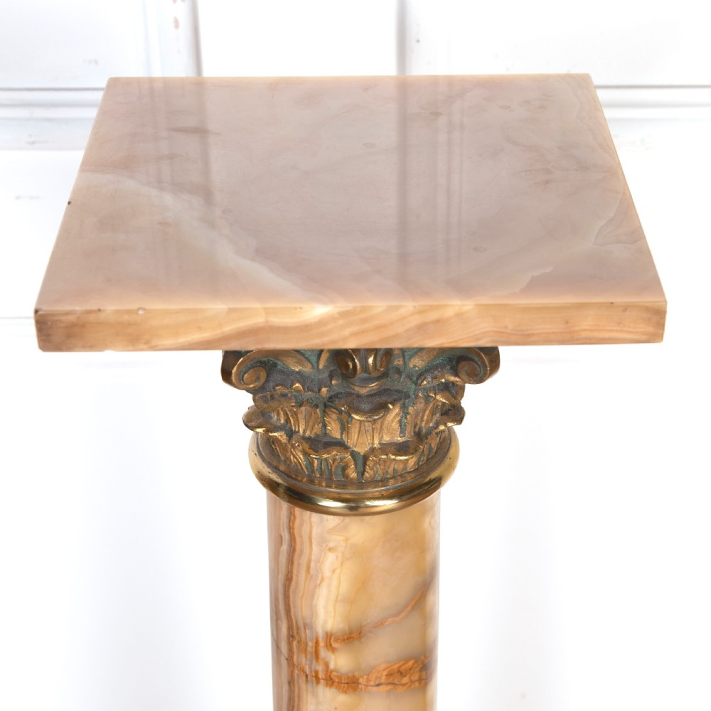 19th Century Alabaster and Ormolu Pedestal View IV