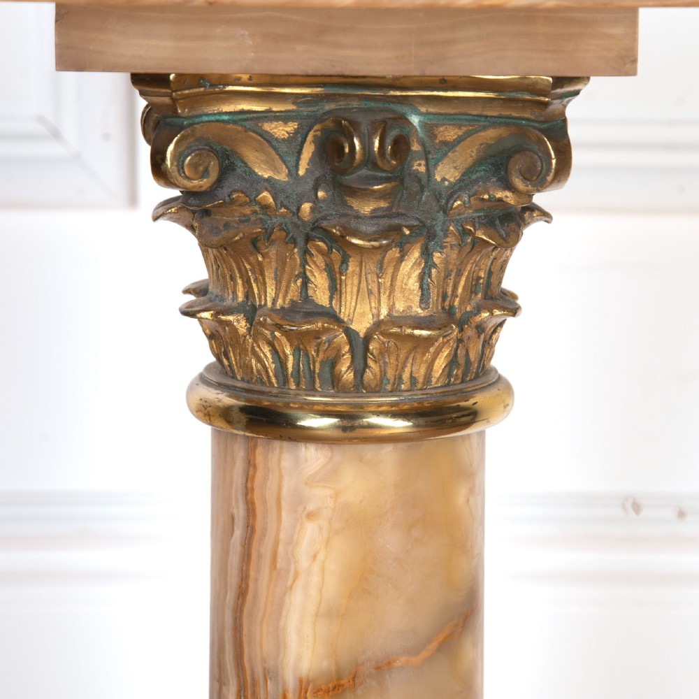 19th Century Alabaster and Ormolu Pedestal View V