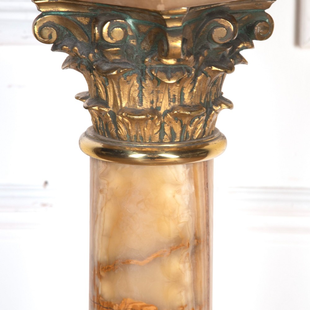 19th Century Alabaster and Ormolu Pedestal View VI