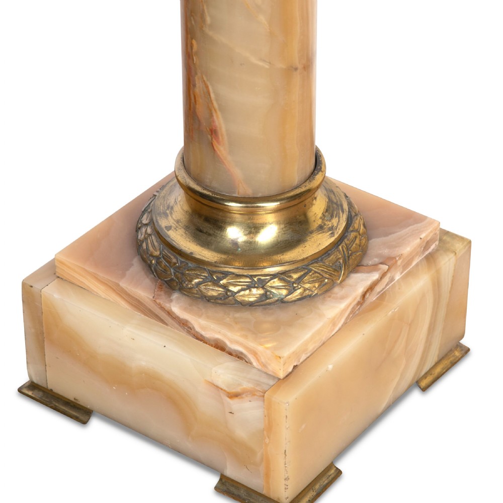19th Century Alabaster and Ormolu Pedestal View VII