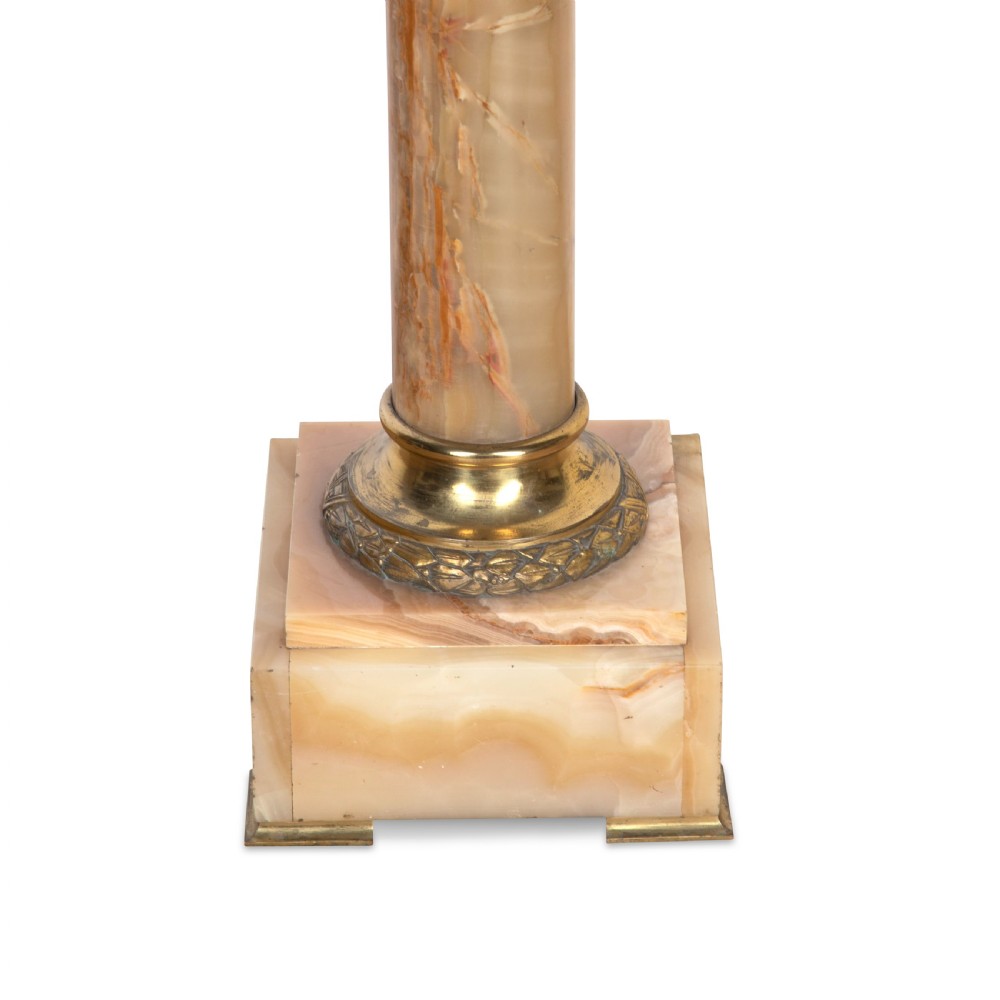 19th Century Alabaster and Ormolu Pedestal View VIII