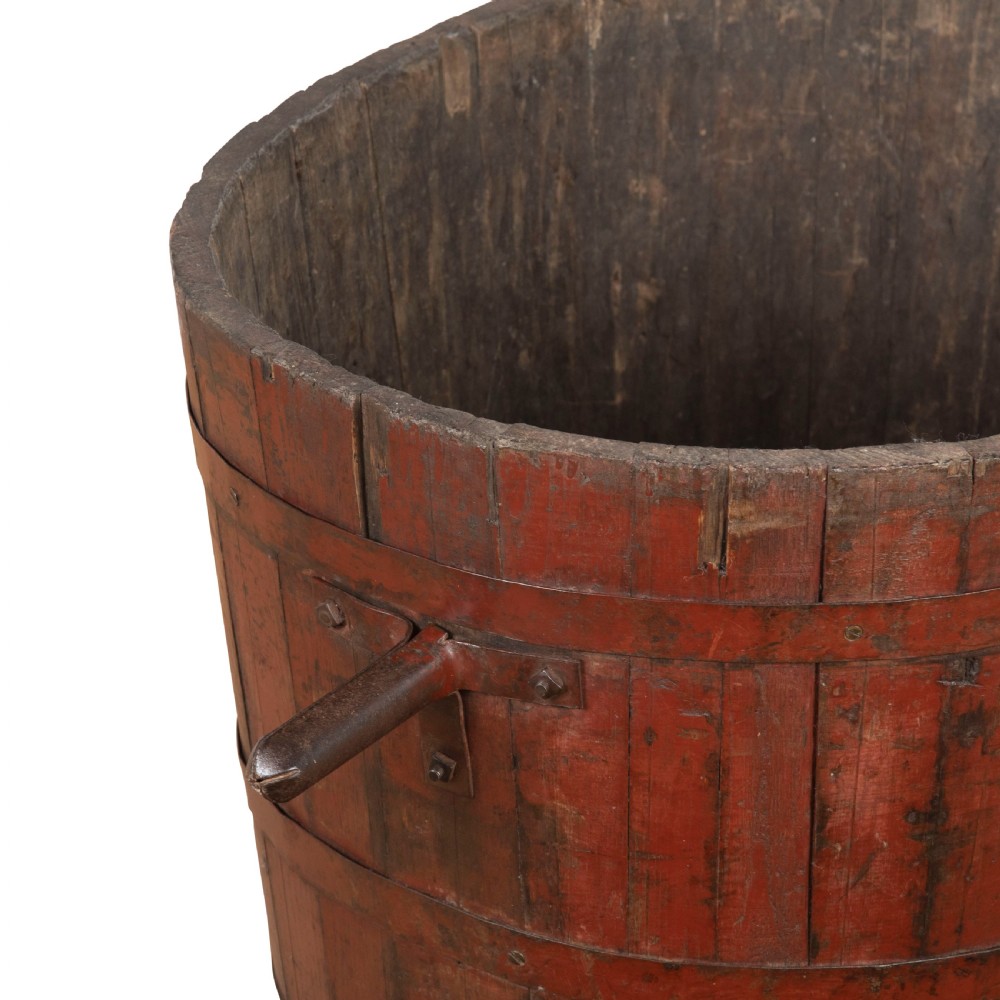 19th Century Painted Log Bin View IV