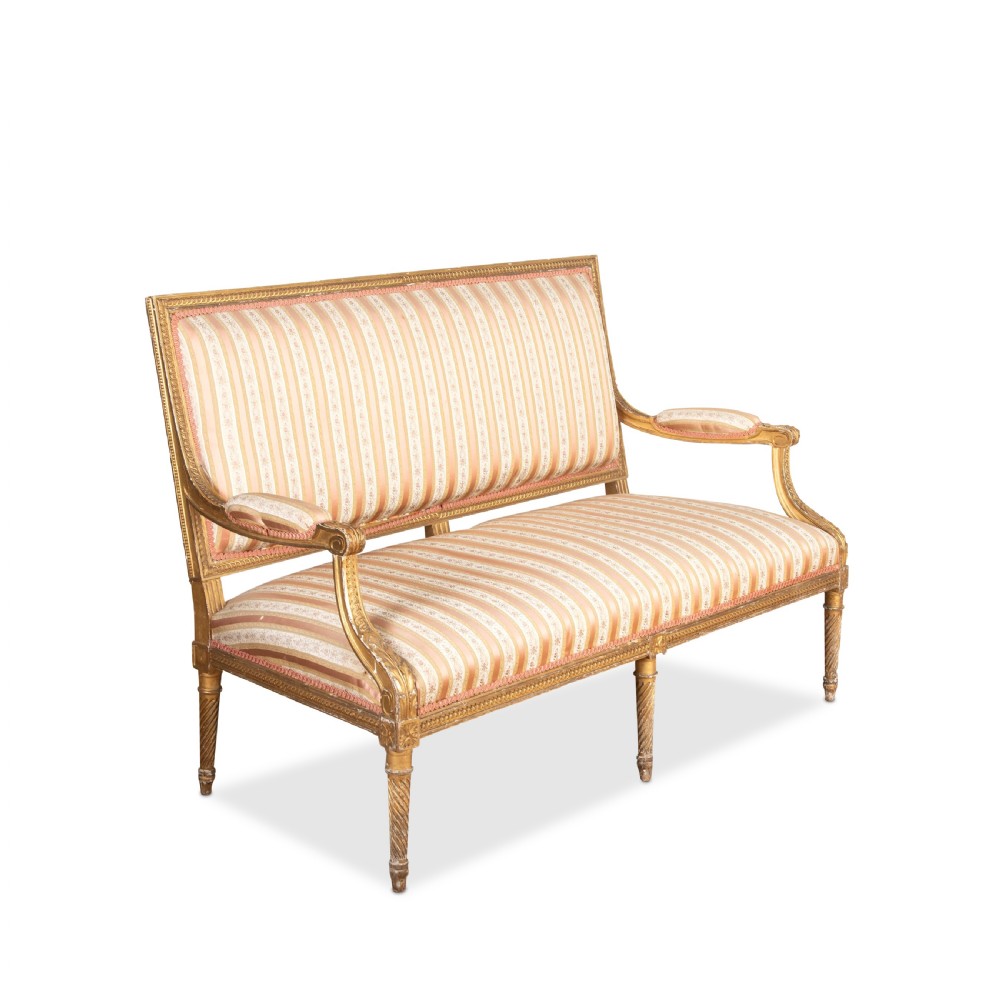 19th Century Giltwood Settee View II