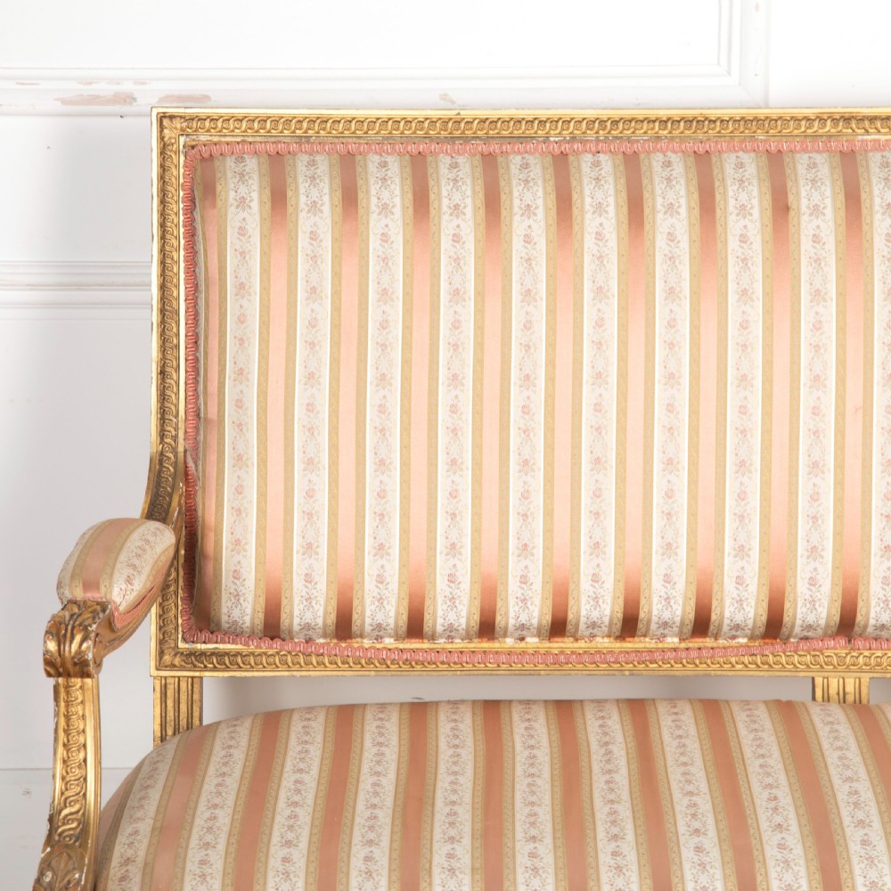19th Century Giltwood Settee View III