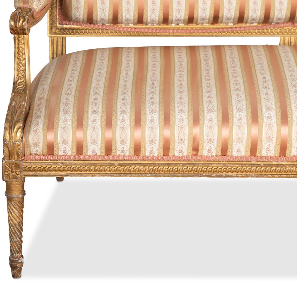 19th Century Giltwood Settee View IV