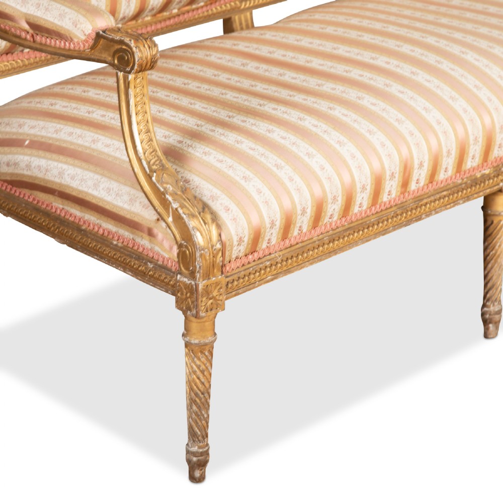 19th Century Giltwood Settee View VI